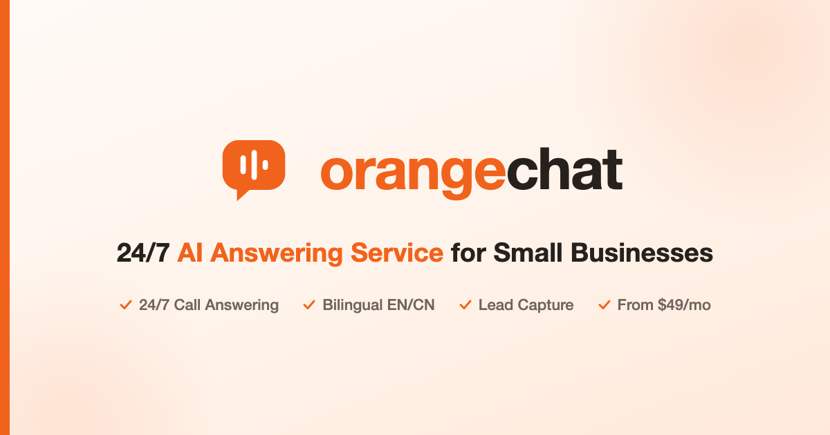 OrangeChat | AI Answering Service for Small Business